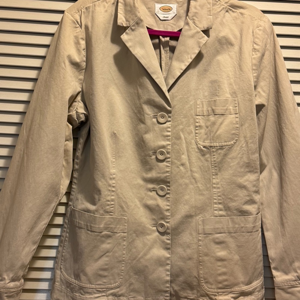 Talbots Khaki Blazer with Button Detail Size 14